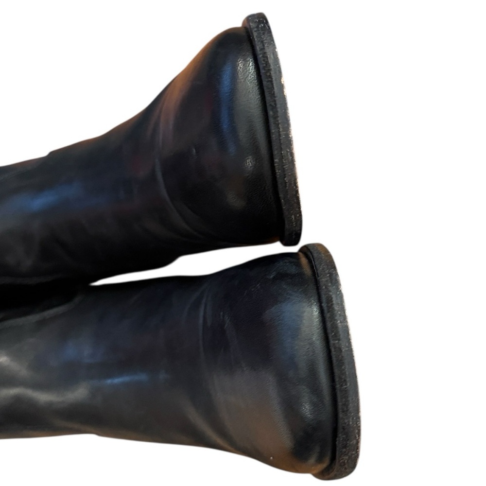 Botkier Ramona Black Leather Ankle Boot Side Zip Low Block Heel Brazil-Made 7.5 - Picture 11 of 16